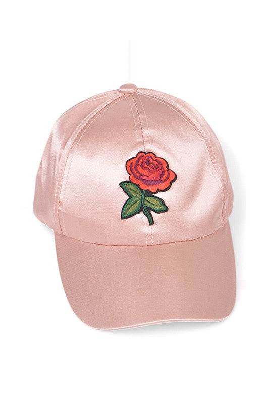 Rose Embroidered Fashion Satin Cap - Shop Style & More | Fresh Looks, Everyday Deals & Free Shipping