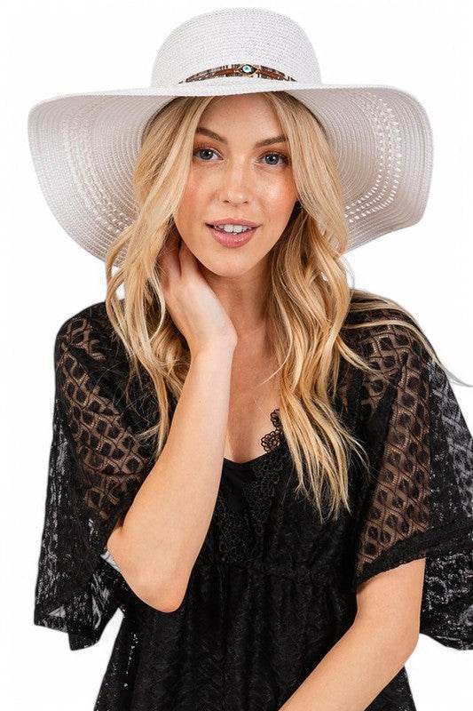 Evil Eye Hatband Floppy Straw Sun Hat - Shop Style & More | Fresh Looks, Everyday Deals & Free Shipping