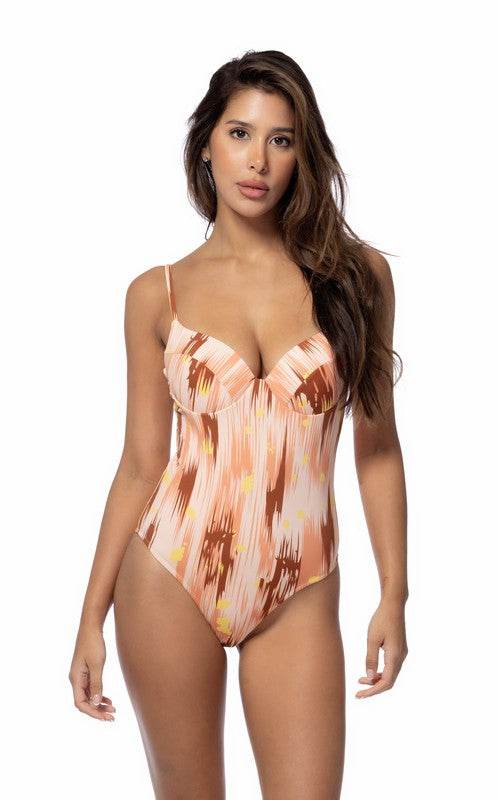 PRINTED UNDERWIRE ONE PIECE SWIMSUIT - Shop Style & More | Fresh Looks, Everyday Deals & Free Shipping