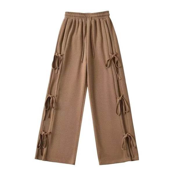 Side tie ribbon bows sweat pants - Shop Style & More | Fresh Looks, Everyday Deals & Free Shipping