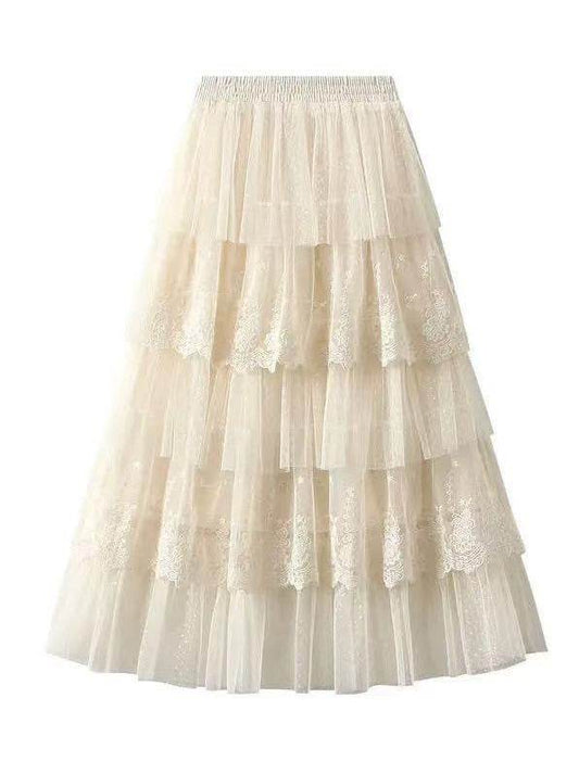 Layered lace midi skirt - Shop Style & More | Fresh Looks, Everyday Deals & Free Shipping