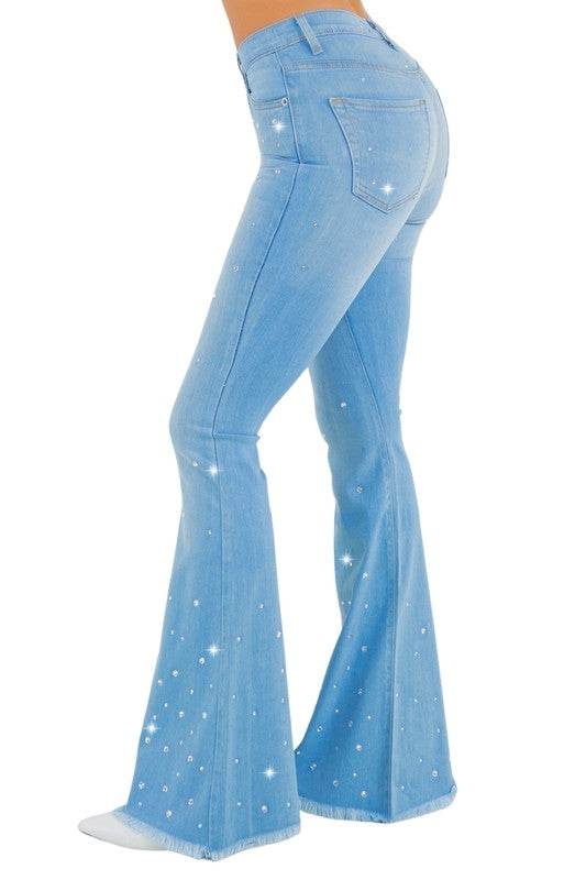 Vegas Glam Bell Bottom Jean in Medium Wash - Shop Style & More | Fresh Looks, Everyday Deals & Free Shipping