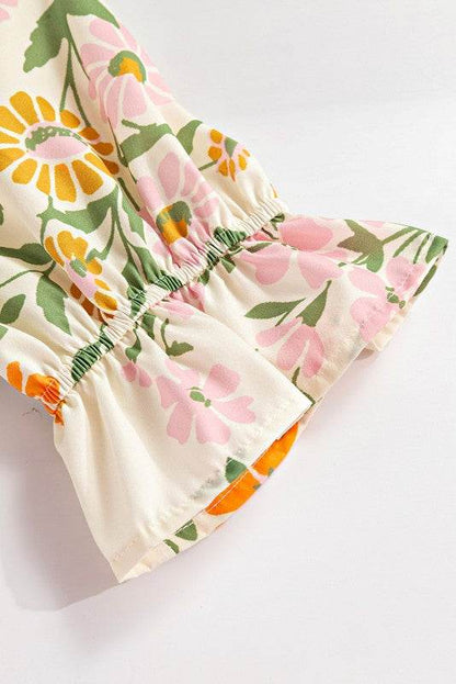 Multicolour Half Sleeve Boho Floral Blouse - Shop Style & More | Fresh Looks, Everyday Deals & Free Shipping