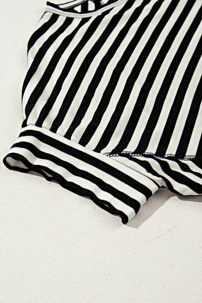 Cotton Striped Batwing Sleeve Oversized Top - Shop Style & More | Fresh Looks, Everyday Deals & Free Shipping