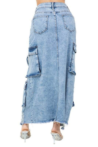 WOMEN FASHION LONG MAXI DENIM SKIRT - Shop Style & More | Fresh Looks, Everyday Deals & Free Shipping