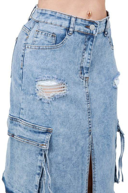 WOMEN FASHION LONG MAXI DENIM SKIRT - Shop Style & More | Fresh Looks, Everyday Deals & Free Shipping