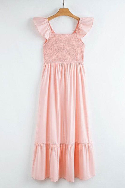 Cotton Flutter Smocked High Waist Ruffle Maxi - Shop Style & More | Fresh Looks, Everyday Deals & Free Shipping