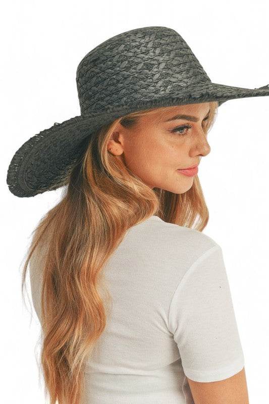 Wide Brim Frayed Edge Sun Hat - Shop Style & More | Fresh Looks, Everyday Deals & Free Shipping