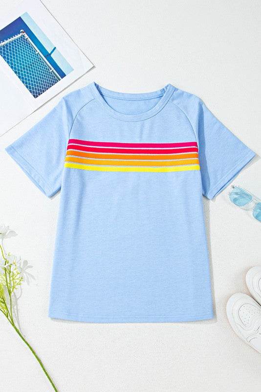 Cotton Blue Raglan Short Sleeve Sweatshirt - Shop Style & More | Fresh Looks, Everyday Deals & Free Shipping