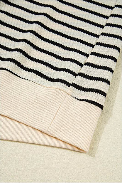 Cotton Stripe Scallop Lace Ruffle Sleeves Top - Shop Style & More | Fresh Looks, Everyday Deals & Free Shipping
