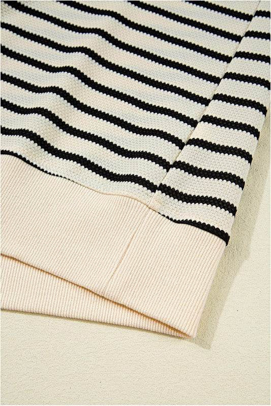 Cotton Stripe Scallop Lace Ruffle Sleeves Top - Shop Style & More | Fresh Looks, Everyday Deals & Free Shipping