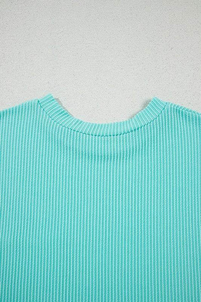 Corded Knit Color Block Pocketed Crew Neck T Shirt - Shop Style & More | Fresh Looks, Everyday Deals & Free Shipping