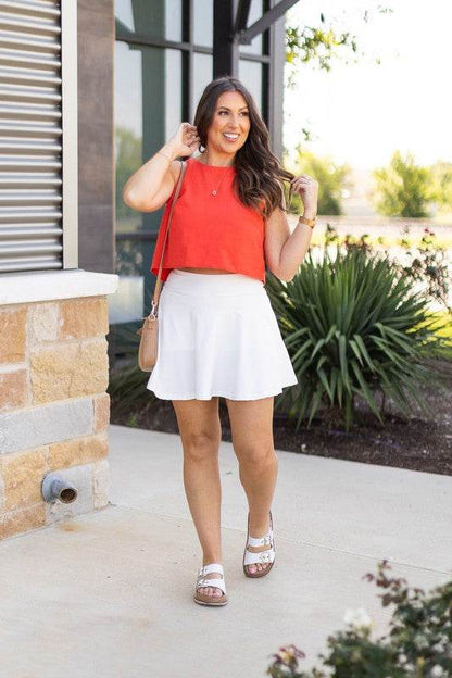 The Wendy White Skort - Shop Style & More | Fresh Looks, Everyday Deals & Free Shipping