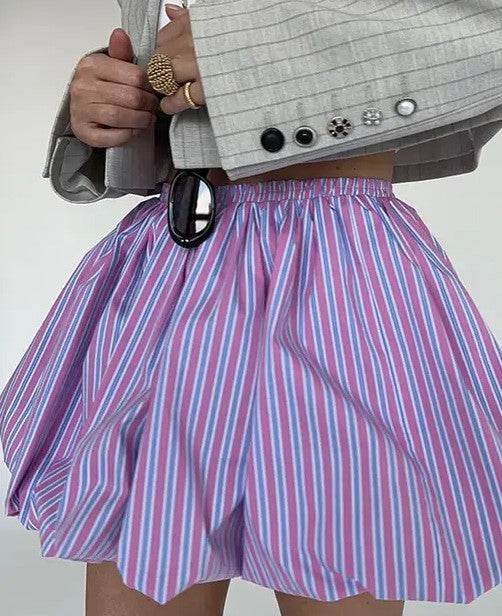 Striped Bubble Mini Skirt - Shop Style & More | Fresh Looks, Everyday Deals & Free Shipping