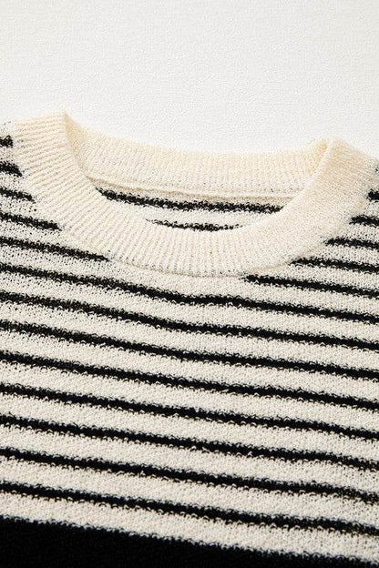 Black white Striped O Neck Sweater Vest - Shop Style & More | Fresh Looks, Everyday Deals & Free Shipping