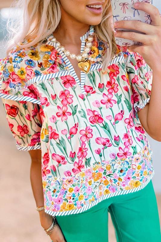 pink v neck boho blouase - Shop Style & More | Fresh Looks, Everyday Deals & Free Shipping