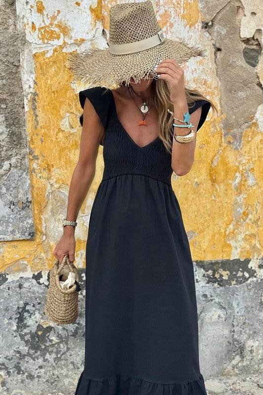 peach smocked maxi dress - Shop Style & More | Fresh Looks, Everyday Deals & Free Shipping