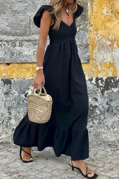 peach smocked maxi dress - Shop Style & More | Fresh Looks, Everyday Deals & Free Shipping