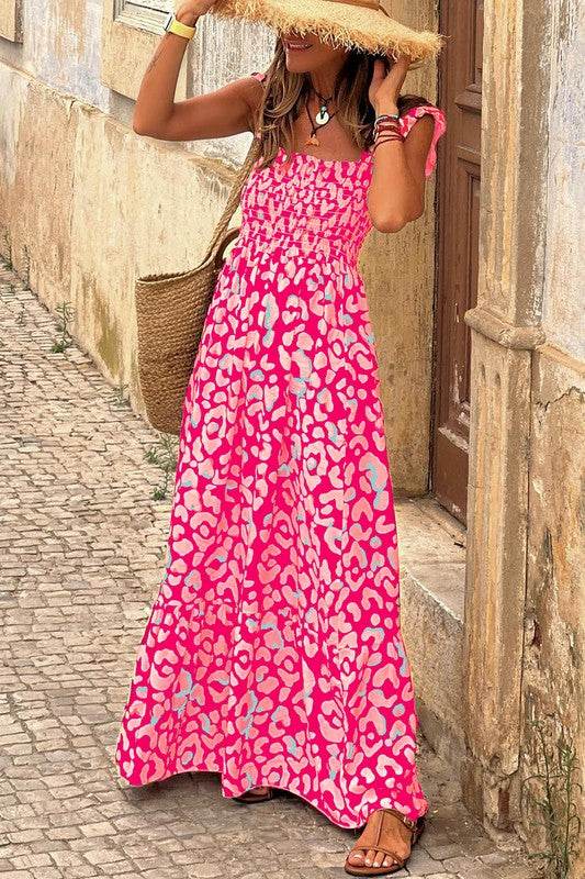 pink leopard maxi dress - Shop Style & More | Fresh Looks, Everyday Deals & Free Shipping