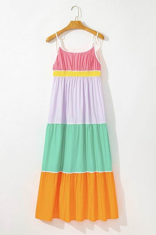 colorblock tiered mxi dress - Shop Style & More | Fresh Looks, Everyday Deals & Free Shipping