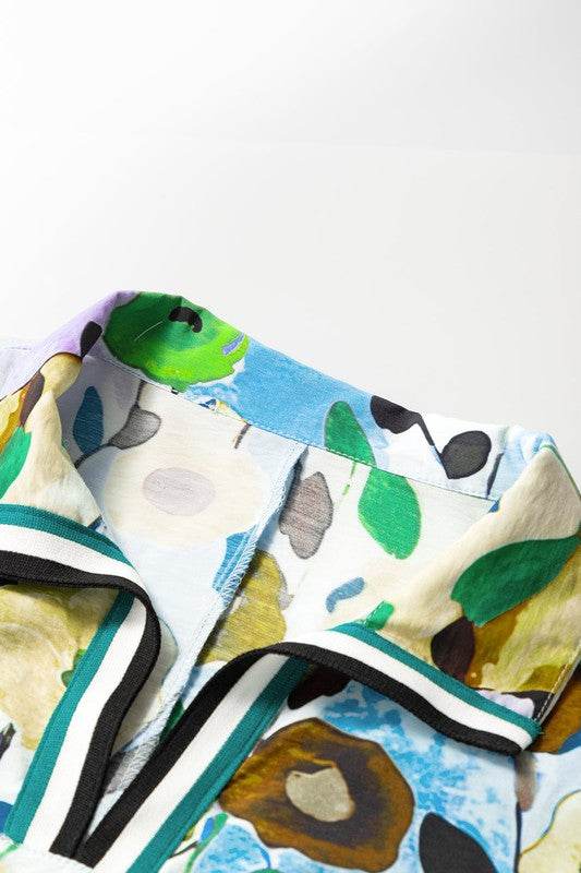 Floral dolman blue yellow blouse - Shop Style & More | Fresh Looks, Everyday Deals & Free Shipping