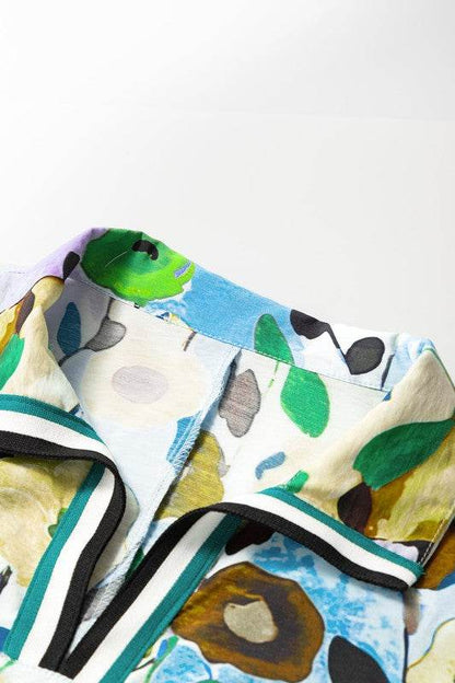 Floral dolman blue yellow blouse - Shop Style & More | Fresh Looks, Everyday Deals & Free Shipping
