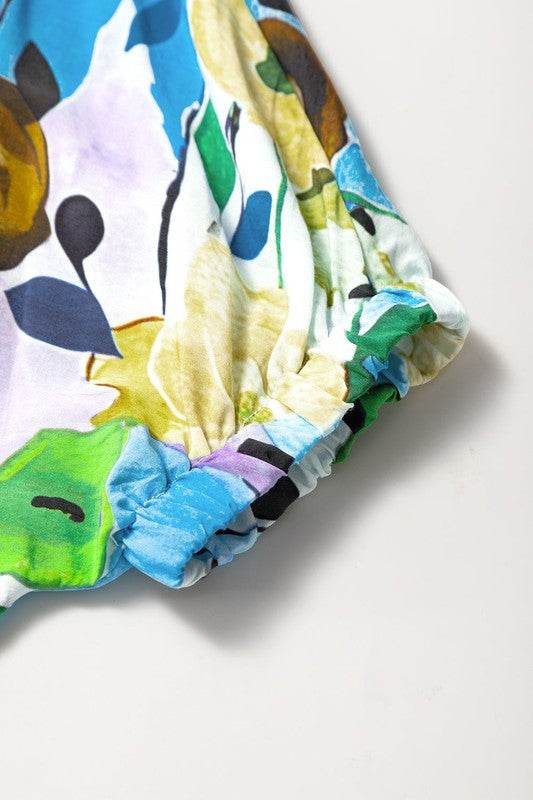 Floral dolman blue yellow blouse - Shop Style & More | Fresh Looks, Everyday Deals & Free Shipping
