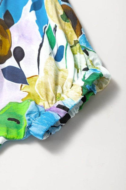 Floral dolman blue yellow blouse - Shop Style & More | Fresh Looks, Everyday Deals & Free Shipping
