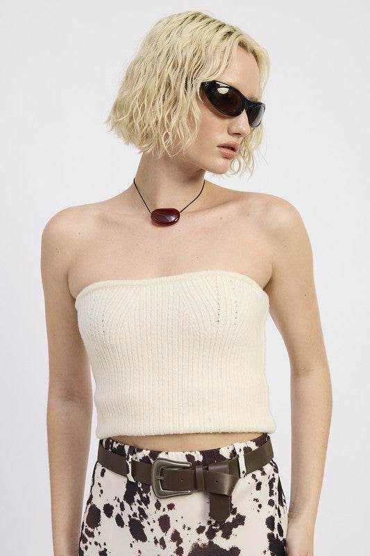 LACE UP TUBE SWEATER TOP - Shop Style & More | Fresh Looks, Everyday Deals & Free Shipping