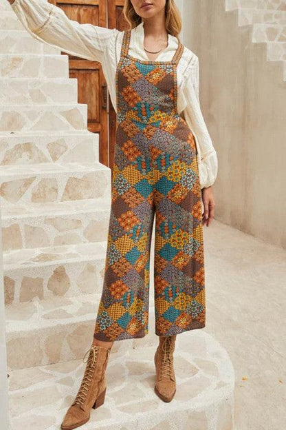 Floral Print Crossed Straps Ankle-length Jumpsuit - Shop Style & More | Fresh Looks, Everyday Deals & Free Shipping