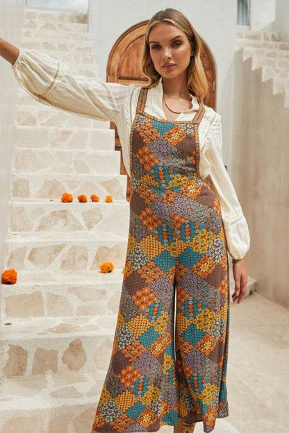 Floral Print Crossed Straps Ankle-length Jumpsuit - Shop Style & More | Fresh Looks, Everyday Deals & Free Shipping