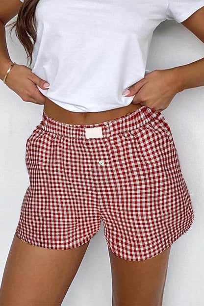 Plaid Gingham Printed High Waist Shorts - Shop Style & More | Fresh Looks, Everyday Deals & Free Shipping