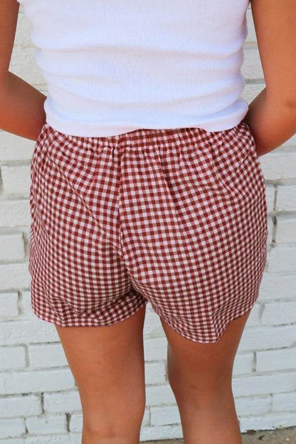 Plaid Gingham Printed High Waist Shorts - Shop Style & More | Fresh Looks, Everyday Deals & Free Shipping