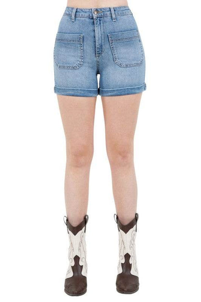 Willow Denim Short in Light wash - Shop Style & More | Fresh Looks, Everyday Deals & Free Shipping