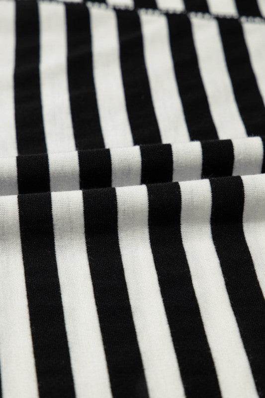 Cotton Black Striped Batwing Sleeve Oversized Top - Shop Style & More | Fresh Looks, Everyday Deals & Free Shipping