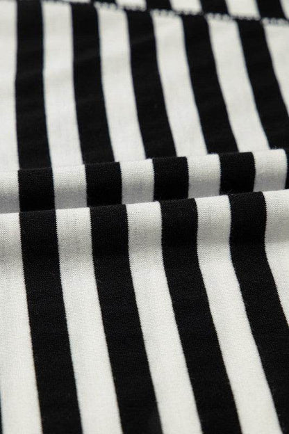Cotton Black Striped Batwing Sleeve Oversized Top - Shop Style & More | Fresh Looks, Everyday Deals & Free Shipping