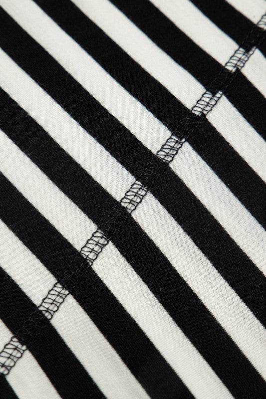 Cotton Black Striped Batwing Sleeve Oversized Top - Shop Style & More | Fresh Looks, Everyday Deals & Free Shipping