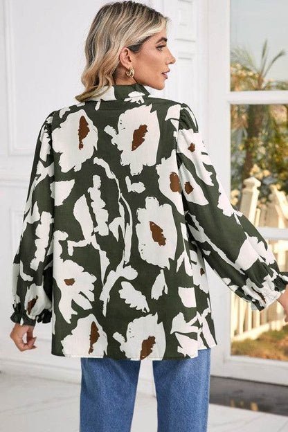 Vintage 60s Flower Frill Neck Loose Blouse - Shop Style & More | Fresh Looks, Everyday Deals & Free Shipping