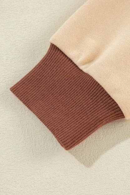 Black Striped Patchwork Collar Sweatshirt - Shop Style & More | Fresh Looks, Everyday Deals & Free Shipping