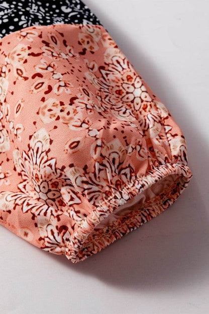 Cable knit print floral patch balloon blouse - Shop Style & More | Fresh Looks, Everyday Deals & Free Shipping