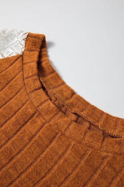 ribbed lace patch floral sweatshirt - Shop Style & More | Fresh Looks, Everyday Deals & Free Shipping