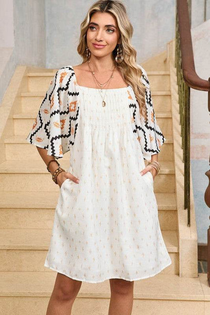 Ivory angel sleeve mini dress - Shop Style & More | Fresh Looks, Everyday Deals & Free Shipping