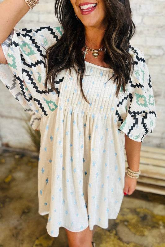 Ivory angel sleeve mini dress - Shop Style & More | Fresh Looks, Everyday Deals & Free Shipping