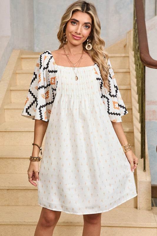 Ivory angel sleeve mini dress - Shop Style & More | Fresh Looks, Everyday Deals & Free Shipping
