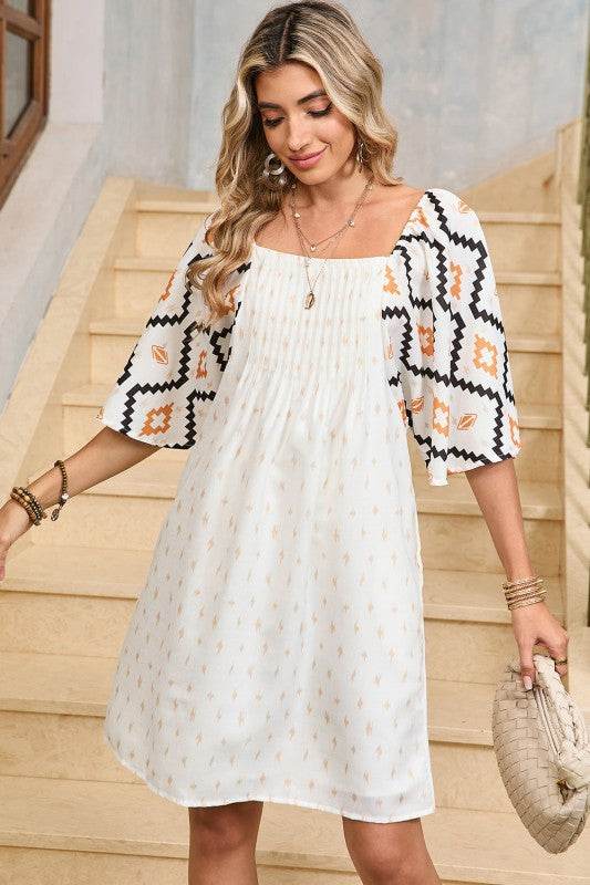 Ivory angel sleeve mini dress - Shop Style & More | Fresh Looks, Everyday Deals & Free Shipping