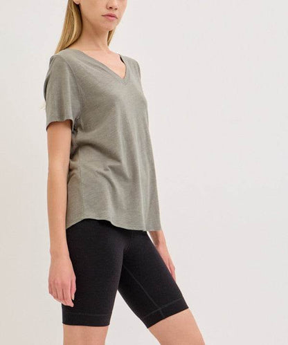 BAMBOO COTTON SLUB V NECK SHORT SLEEVE - Shop Style & More | Fresh Looks, Everyday Deals & Free Shipping