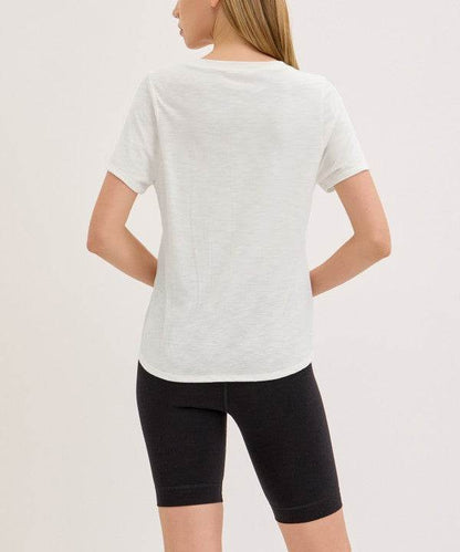 BAMBOO COTTON SLUB V NECK SHORT SLEEVE - Shop Style & More | Fresh Looks, Everyday Deals & Free Shipping