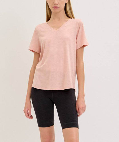 BAMBOO COTTON SLUB V NECK SHORT SLEEVE - Shop Style & More | Fresh Looks, Everyday Deals & Free Shipping