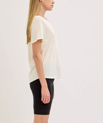 BAMBOO COTTON SLUB V NECK SHORT SLEEVE - Shop Style & More | Fresh Looks, Everyday Deals & Free Shipping