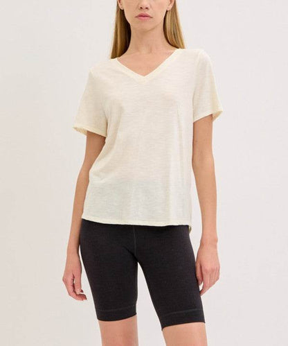 BAMBOO COTTON SLUB V NECK SHORT SLEEVE - Shop Style & More | Fresh Looks, Everyday Deals & Free Shipping